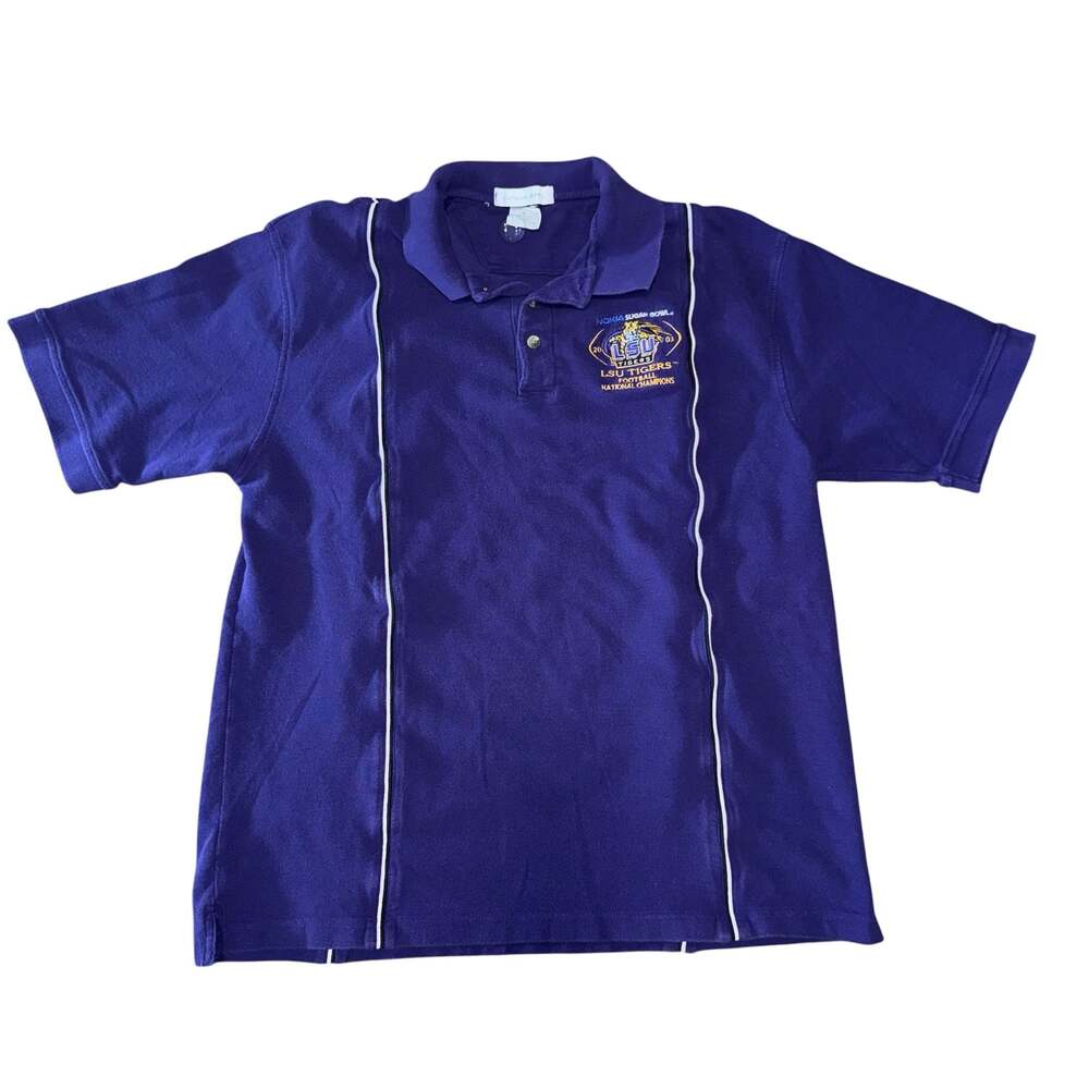 Vintage Antigua Sport LSU Tigers 2003 Nokia Sugar Bowl National Champions Polo S